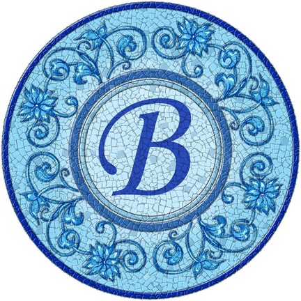 Large 4 Foot Pool Art - Monogram Mosaic
