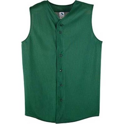 Mesh Sleeveless Button Front Baseball Shirt (2X-Large) from Augusta Sportswear
