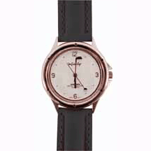 Silver Face with Black Band Mens Golf Watch