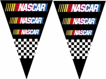 NASCAR 25' String of 6 x 9 Party Pennants