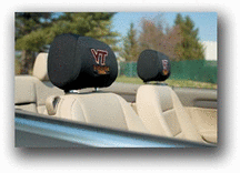Virginia Tech Hokies Head Rest Covers - Set of 2
