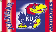 Kansas Jayhawks Premium 2-Sided 3 x 5 Flag