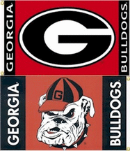 Georgia Bulldogs Dual Logo Premium 2-Sided 3 x 5 Flag
