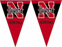 Nebraska Cornhuskers 25 String of 6" x 9" Party Pennants