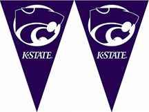 Kansas State Wildcats 25 String of 6" x 9" Party Pennants