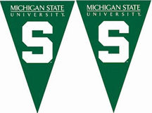 Michigan State Spartans Party Pennants - 50 Foot String