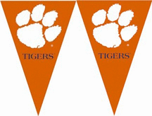 Clemson Tigers 25 String of 6" x 9" Party Pennants