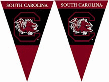 South Carolina Gamecocks 25 String of 6" x 9" Party Pennants