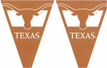 Texas Longhorns 25 String of 6" x 9" Party Pennants