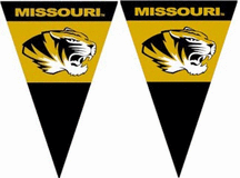 Missouri Tigers 25 String of 6" x 9" Party Pennants