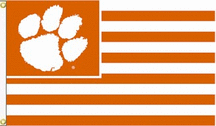 Clemson Tigers "with Stripes" Premium 3 x 5 Flag