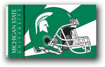 Michigan State Spartans Premium 3 x 5 Helmet Flag