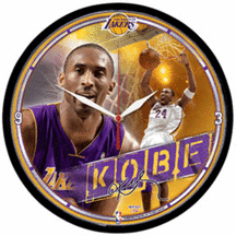 Kobe Bryant Los Angeles Lakers Wall Clock from WinCraft