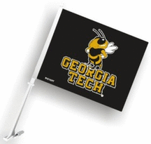 Georgia Tech Yellow Jackets Car Flags - 1 Pair Picture