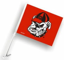 Georgia Bulldogs Car Flags - 1 Pair