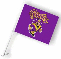 East Carolina Pirates Car Flags - 1 Pair