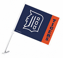 Detroit Tigers Car Flags - 1 Pair