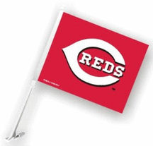 Cincinnati Reds Car Flags - 1 Pair
