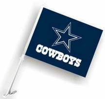 Dallas Cowboys Car Flags - 1 Pair