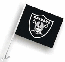 Oakland Raiders Car Flags - 1 Pair Picture