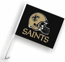 New Orleans Saints Car Flags - 1 Pair