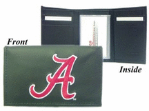 Alabama Crimson Tide Embroidered Leather Tri-Fold Wallet
