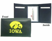 Iowa Hawkeyes Embroidered Leather Tri-Fold Wallet Picture