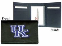 Kentucky Wildcats Embroidered Leather Tri-Fold Wallet