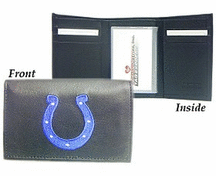 Indianapolis Colts Embroidered Leather Tri-Fold Wallet