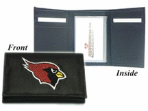 Arizona Cardinals Embroidered Leather Tri-Fold Wallet