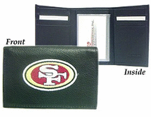 San Francisco 49ers Embroidered Leather Tri-Fold Wallet