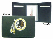 Washington Redskins Embroidered Leather Tri-Fold Wallet