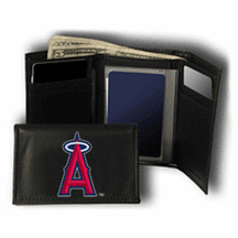Los Angeles Angels of Anaheim Embroidered Leather Tri-Fold Wallet