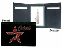 Houston Astros Embroidered Leather Tri-Fold Wallet