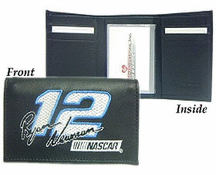 Ryan Newman #12 Embroidered Leather Tri-Fold Wallet