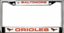 Baltimore Orioles Chrome License Plate Frame - Set of 2