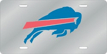 Buffalo Bills Laser Cut Silver License Plate