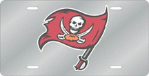 Tampa Bay Buccaneers Silver Laser Cut License Plate
