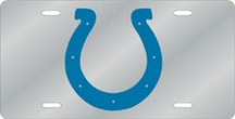 Indianapolis Colts Silver Laser Cut License Plate