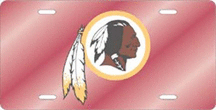 Washington Redskins Red Laser Cut License Plate
