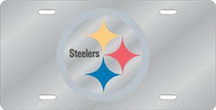 Pittsburgh Steelers Silver Laser Cut License Plate