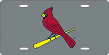 St. Louis Cardinals Silver Laser Cut License Plate