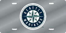 Seattle Mariners Laser Cut Silver License Plate