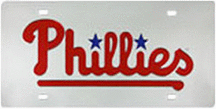 Philadelphia Phillies Laser Cut Silver License Plate