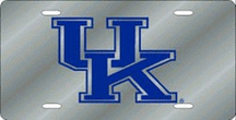 Kentucky Wildcats Laser Cut Silver License Plate