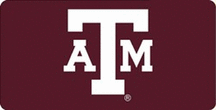 Texas A & M Aggies Laser Cut Red License Plate