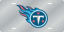 Tennessee Titans Silver Laser Cut License Plate
