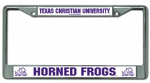 Texas Christian Horned Frogs Chrome License Plate Frames - Set of 2