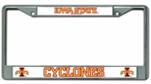 Iowa State Cyclones Chrome License Plate Frame - Set of 2