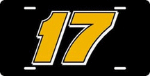 Matt Kenseth 17 Laser Cut Black License Plate